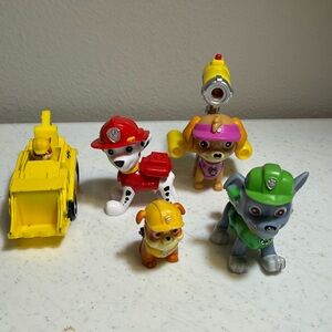 Paw patrol pups and dye cast revel car lot